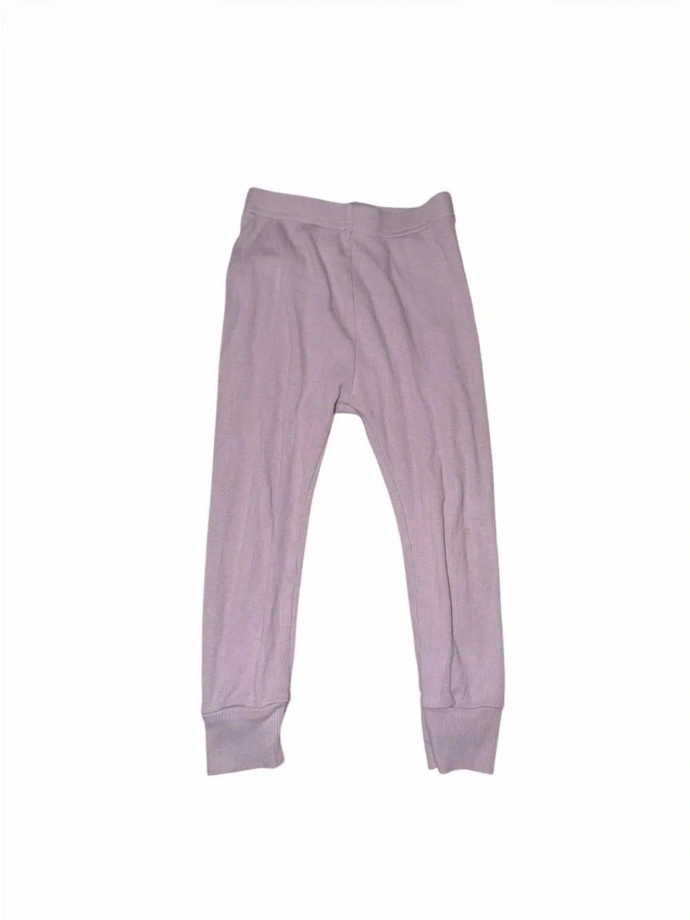 Kids Cozy Ribbed Purple Leggings
